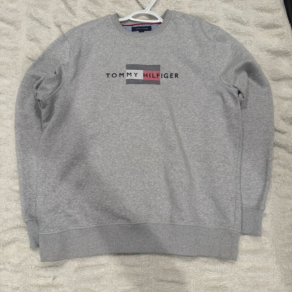 Tommy Hilfiger Gray Crewneck Sweatshirt - Men's Large